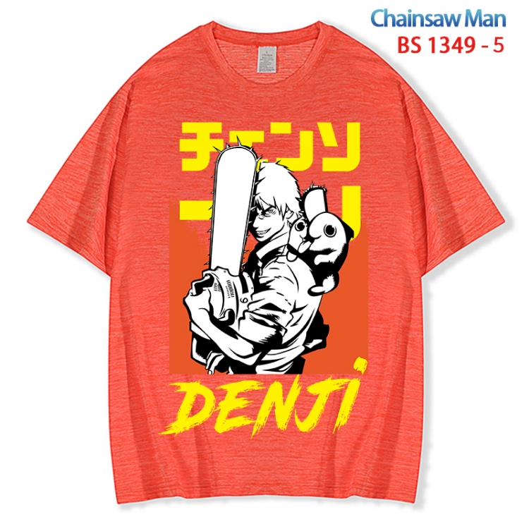 Chainsaw man  ice silk cotton loose and comfortable T-shirt from XS to 5XL BS 1349 5