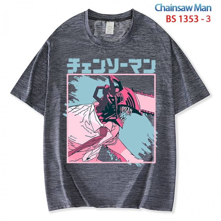 Chainsaw man  ice silk cotton loose and comfortable T-shirt from XS to 5XL BS 1353 3