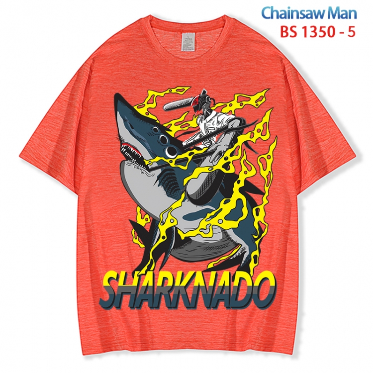 Chainsaw man  ice silk cotton loose and comfortable T-shirt from XS to 5XL BS 1350 5