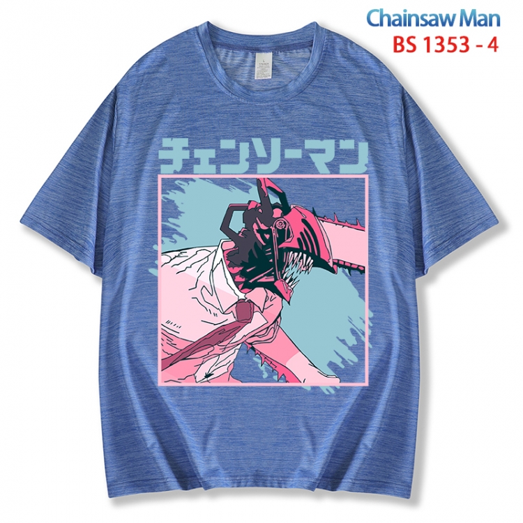 Chainsaw man  ice silk cotton loose and comfortable T-shirt from XS to 5XL  BS 1353 4