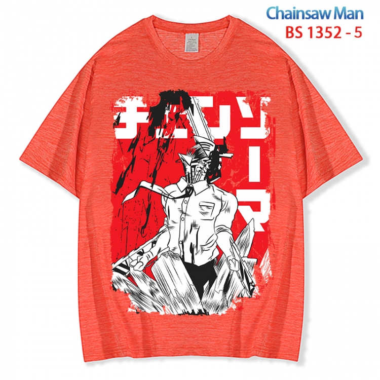 Chainsaw man  ice silk cotton loose and comfortable T-shirt from XS to 5XL BS 1352 5