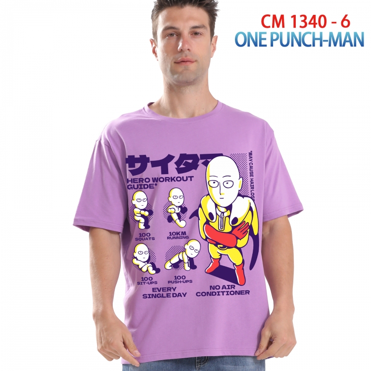 One Punch Man Printed short-sleeved cotton T-shirt from S to 4XL  1340 6