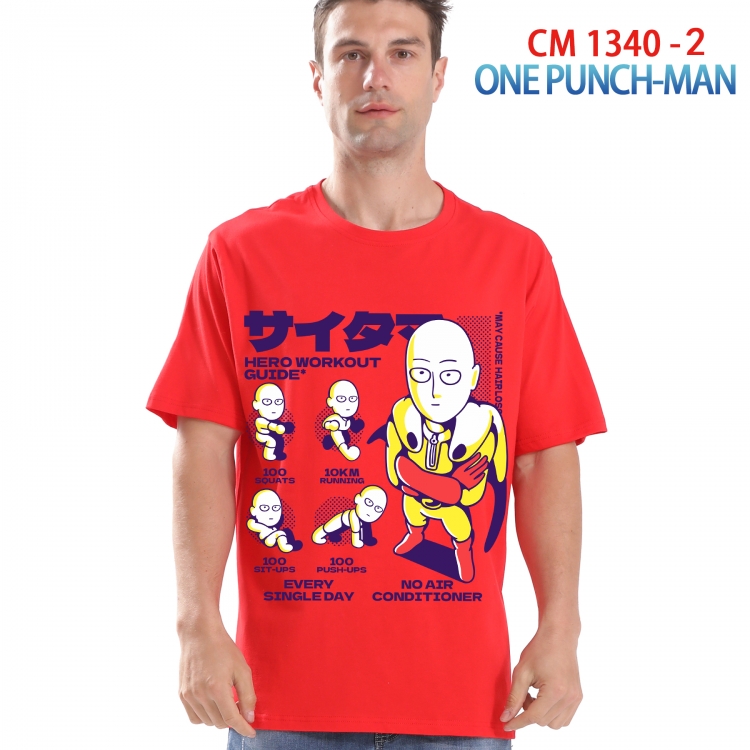 One Punch Man Printed short-sleeved cotton T-shirt from S to 4XL 1340 2
