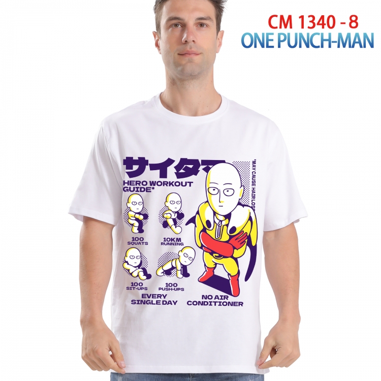 One Punch Man Printed short-sleeved cotton T-shirt from S to 4XL 1340 8