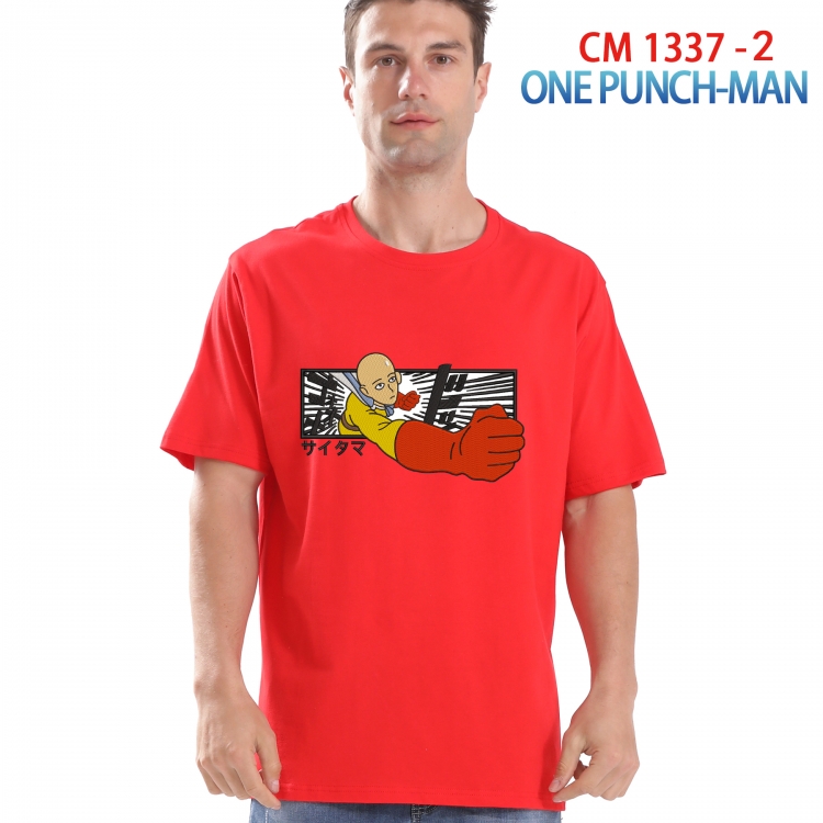One Punch Man Printed short-sleeved cotton T-shirt from S to 4XL  1337 2