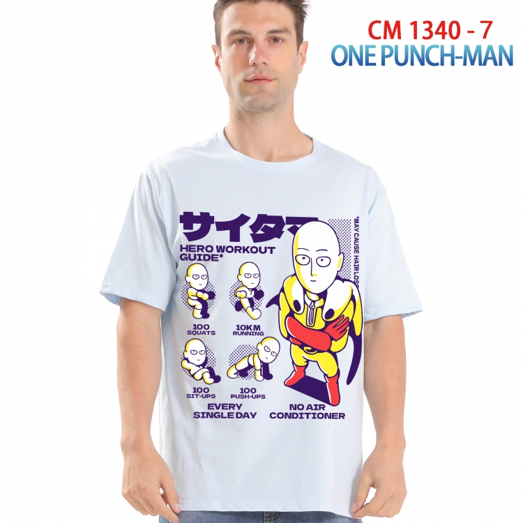 One Punch Man Printed short-sleeved cotton T-shirt from S to 4XL  1340 7