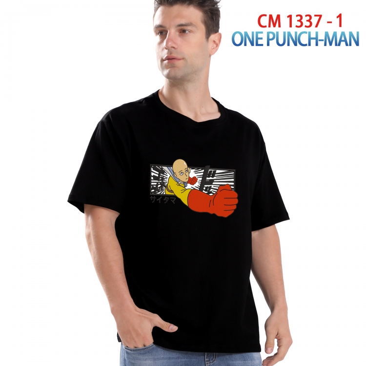 One Punch Man Printed short-sleeved cotton T-shirt from S to 4XL 1337 1