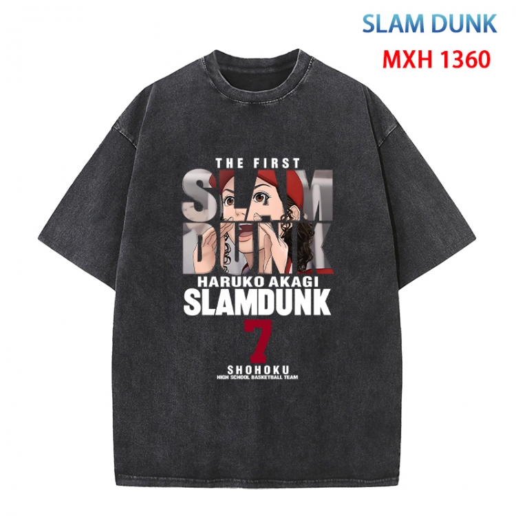 Slam Dunk Anime peripheral pure cotton washed and worn T-shirt from S to 4XL MXH 1360
