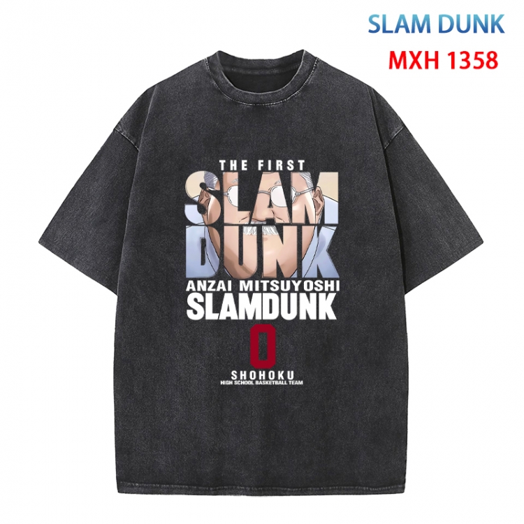 Slam Dunk Anime peripheral pure cotton washed and worn T-shirt from S to 4XL MXH 1358