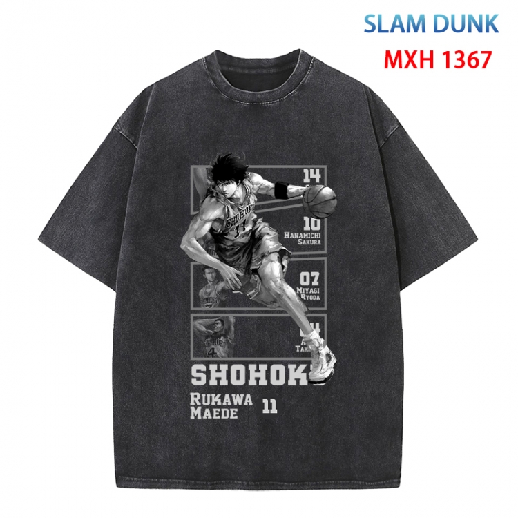Slam Dunk Anime peripheral pure cotton washed and worn T-shirt from S to 4XL  MXH 1367