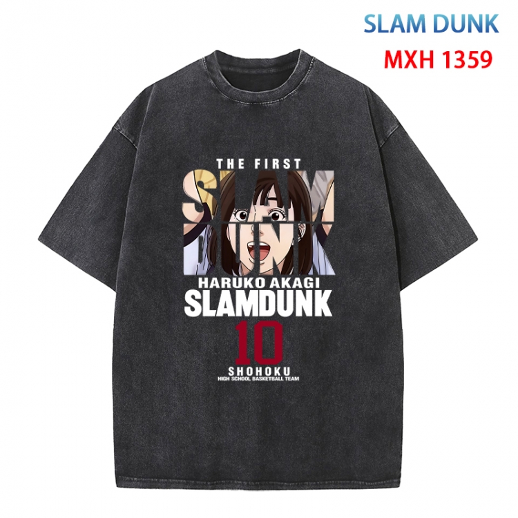Slam Dunk Anime peripheral pure cotton washed and worn T-shirt from S to 4XL MXH 1359