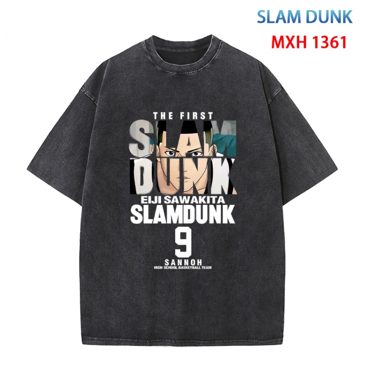 Slam Dunk Anime peripheral pure cotton washed and worn T-shirt from S to 4XL MXH 1361