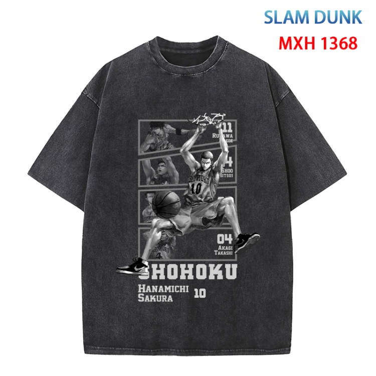 Slam Dunk Anime peripheral pure cotton washed and worn T-shirt from S to 4XL MXH 1368