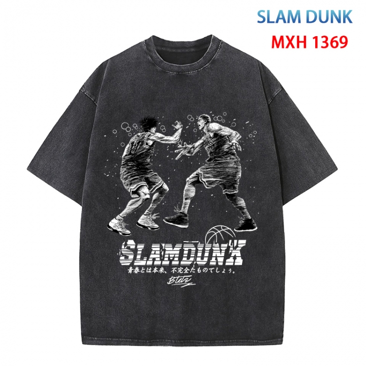 Slam Dunk Anime peripheral pure cotton washed and worn T-shirt from S to 4XL  MXH 1369