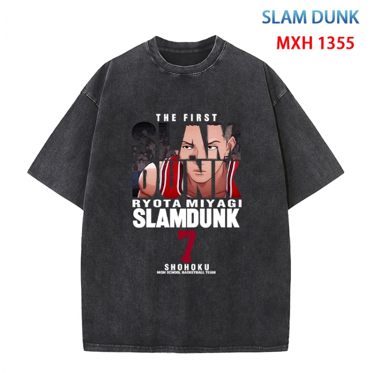 Slam Dunk Anime peripheral pure cotton washed and worn T-shirt from S to 4XL MXH 1355