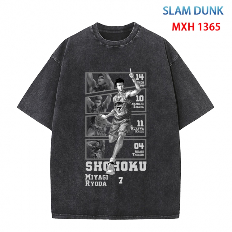 Slam Dunk Anime peripheral pure cotton washed and worn T-shirt from S to 4XL  MXH 1365
