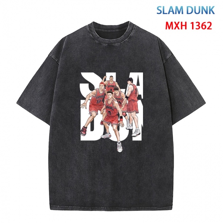 Slam Dunk Anime peripheral pure cotton washed and worn T-shirt from S to 4XL  MXH 1362
