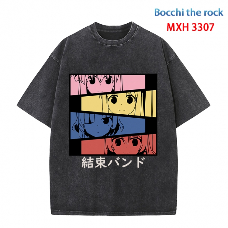 Bocchi the Rock Anime peripheral pure cotton washed and worn T-shirt from S to 4XL MXH-3307