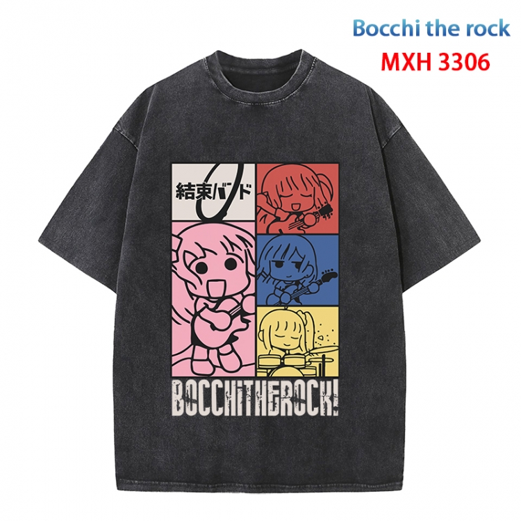 Bocchi the Rock Anime peripheral pure cotton washed and worn T-shirt from S to 4XL  MXH-3306