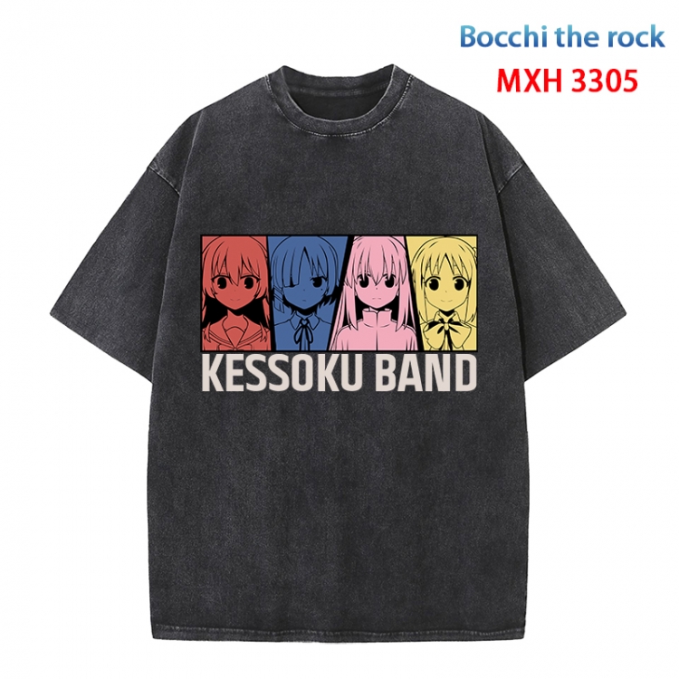 Bocchi the Rock Anime peripheral pure cotton washed and worn T-shirt from S to 4XL  MXH-3305