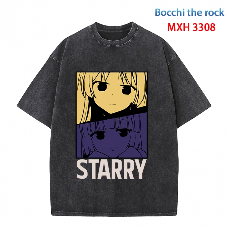 Bocchi the Rock Anime peripheral pure cotton washed and worn T-shirt from S to 4XL  MXH-3308