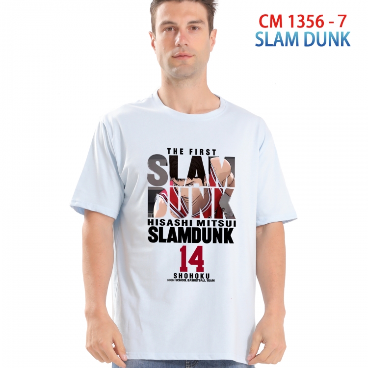 Slam Dunk Printed short-sleeved cotton T-shirt from S to 4XL  1357 7