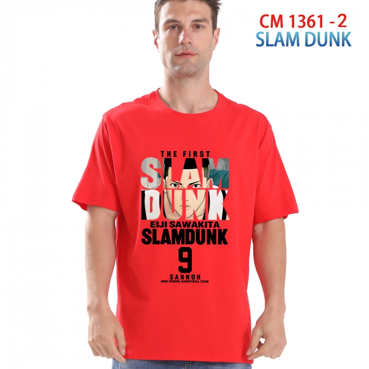 Slam Dunk Printed short-sleeved cotton T-shirt from S to 4XL  1361 2