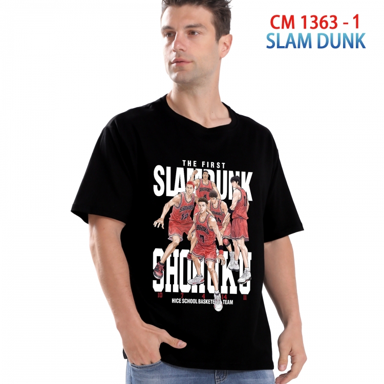 Slam Dunk Printed short-sleeved cotton T-shirt from S to 4XL 1363 1
