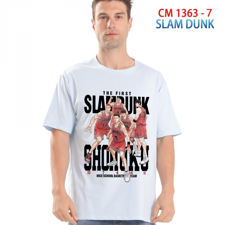 Slam Dunk Printed short-sleeved cotton T-shirt from S to 4XL 1363 7