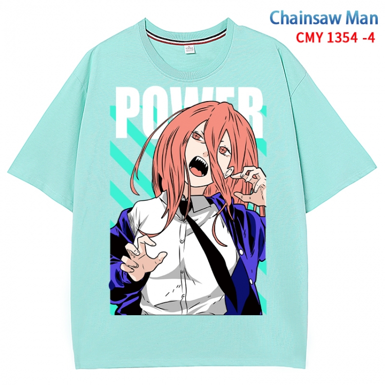 Chainsaw man Anime Surrounding New Pure Cotton T-shirt from S to 4XL CMY 1354 4