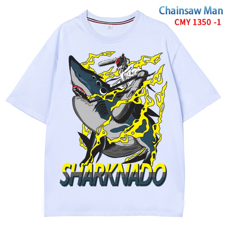 Chainsaw man Anime Surrounding New Pure Cotton T-shirt from S to 4XL  CMY 1350 1