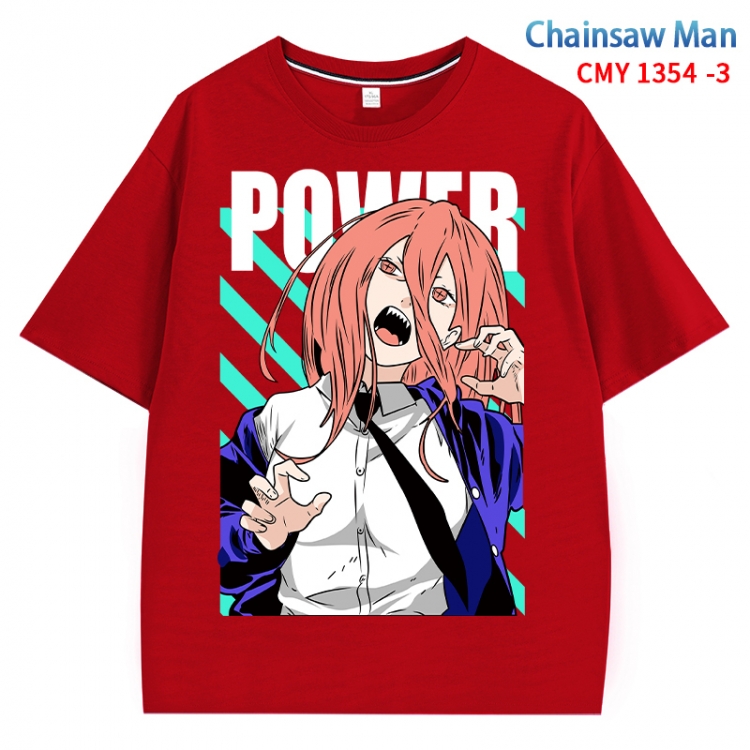 Chainsaw man Anime Surrounding New Pure Cotton T-shirt from S to 4XL  CMY 1354 3