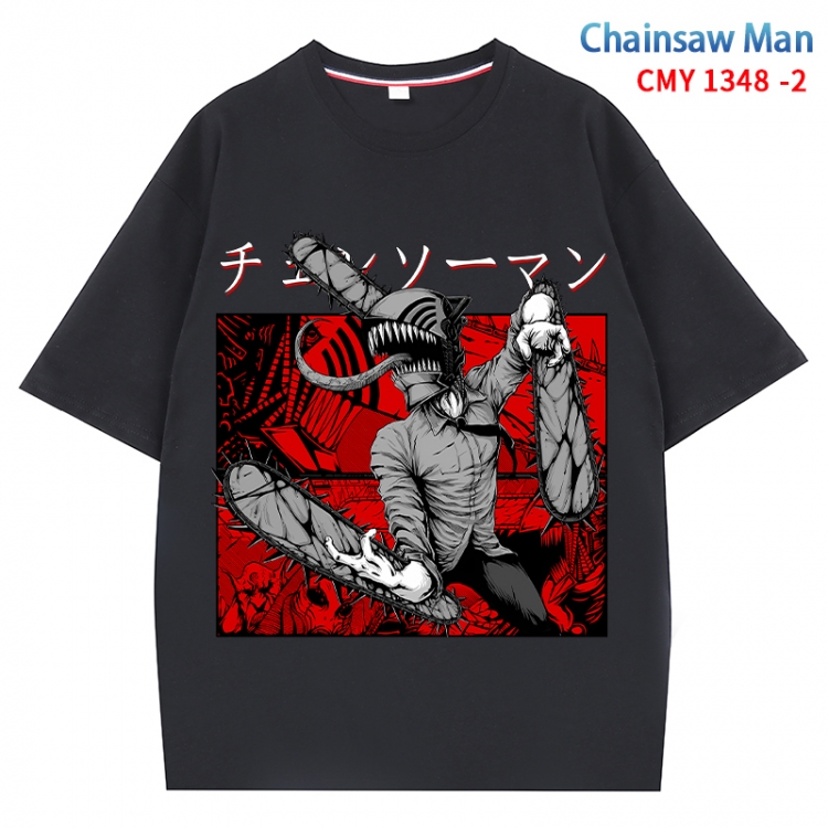 Chainsaw man Anime Surrounding New Pure Cotton T-shirt from S to 4XL  CMY 1348 2