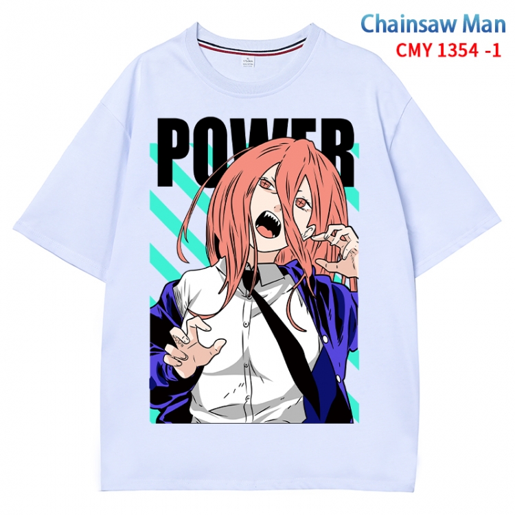 Chainsaw man Anime Surrounding New Pure Cotton T-shirt from S to 4XL CMY 1354 1