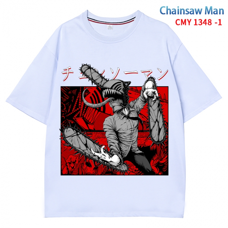 Chainsaw man Anime Surrounding New Pure Cotton T-shirt from S to 4XL  CMY 1348 1