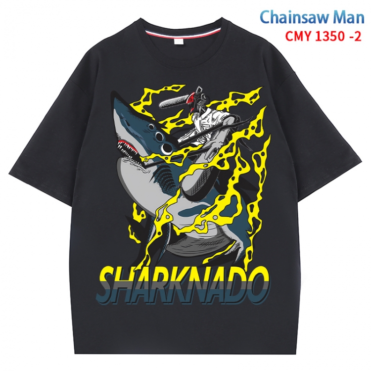 Chainsaw man Anime Surrounding New Pure Cotton T-shirt from S to 4XL  CMY 1350 2