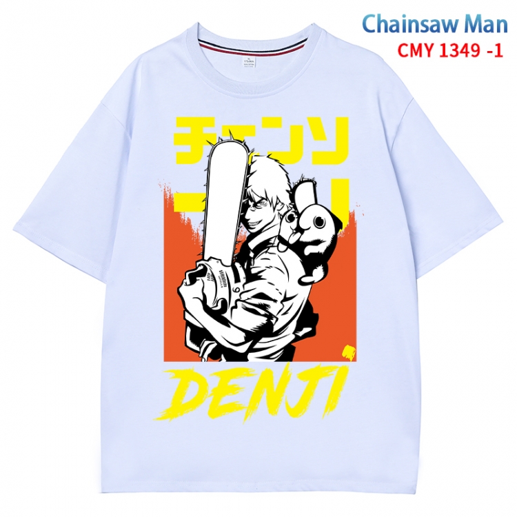 Chainsaw man Anime Surrounding New Pure Cotton T-shirt from S to 4XL CMY 1349 1