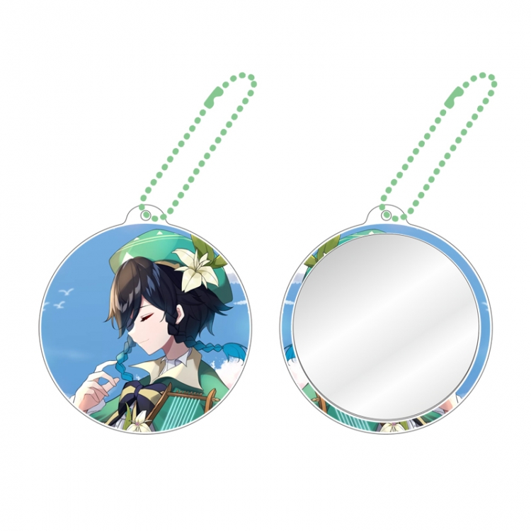 Genshin Impact Game peripheral circular small mirror pendant price for 5 pcs