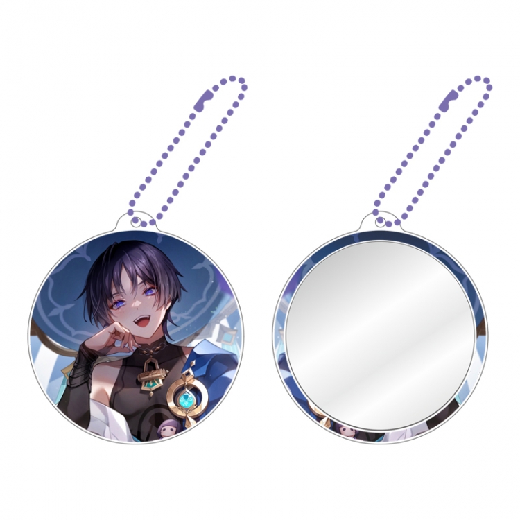 Genshin Impact Game peripheral circular small mirror pendant price for 5 pcs