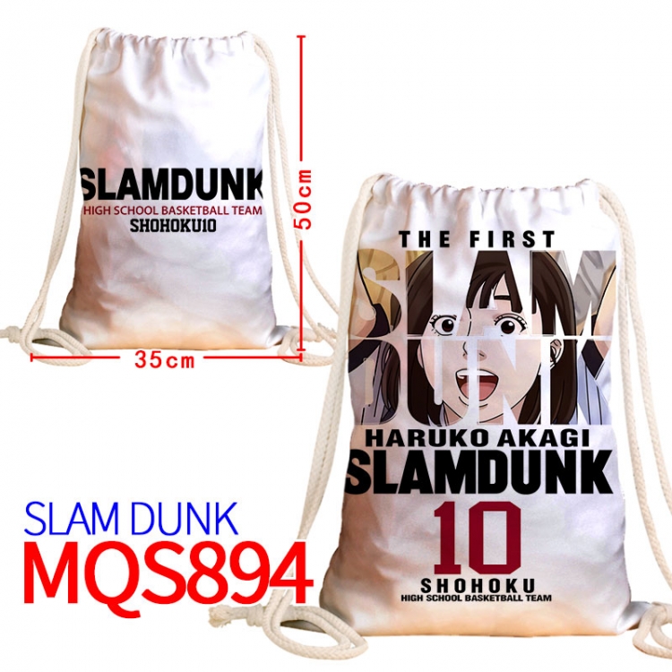 Slam Dunk Canvas drawstring pocket backpack 50x35cm  MQS-894