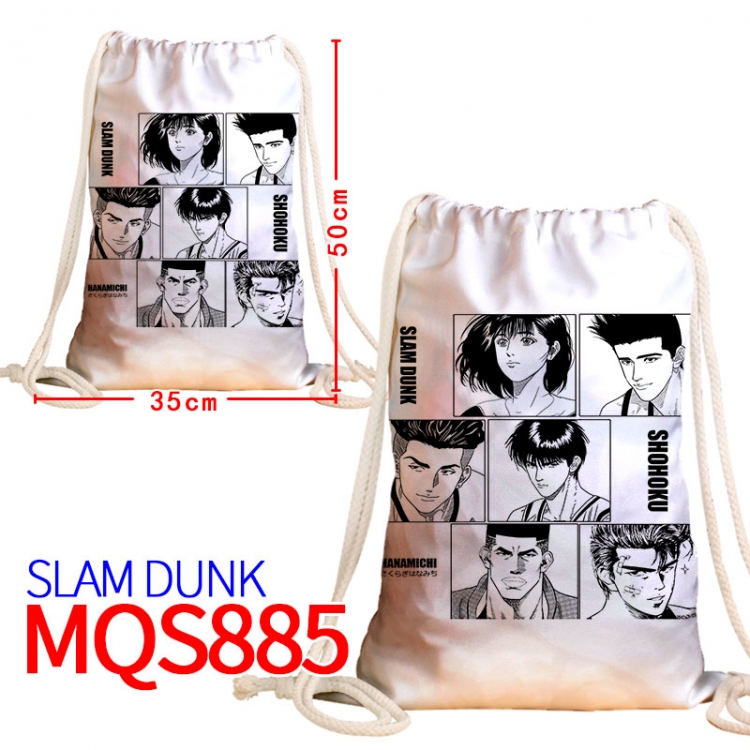 Slam Dunk Canvas drawstring pocket backpack 50x35cm  MQS-885