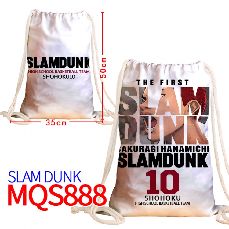 Slam Dunk Canvas drawstring pocket backpack 50x35cm  MQS-888