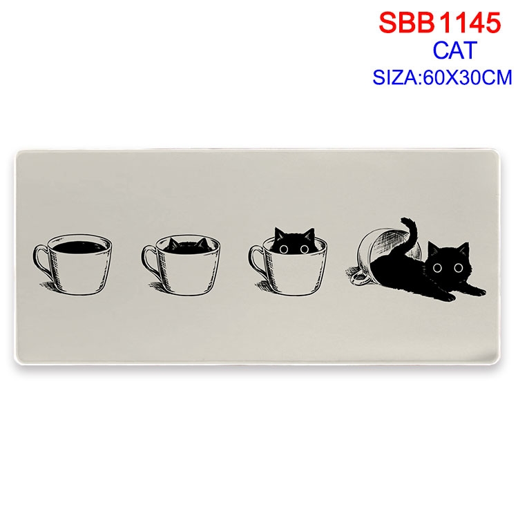 cat  cartoon peripheral locking mouse pad 60X30cm SBB-1145