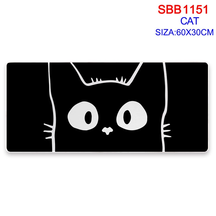 cat  cartoon peripheral locking mouse pad 60X30cm SBB-1151