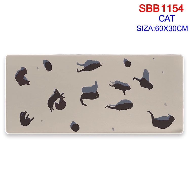 cat  cartoon peripheral locking mouse pad 60X30cm SBB-1154