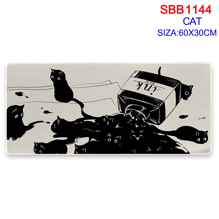 cat  cartoon peripheral locking mouse pad 60X30cm SBB-1144