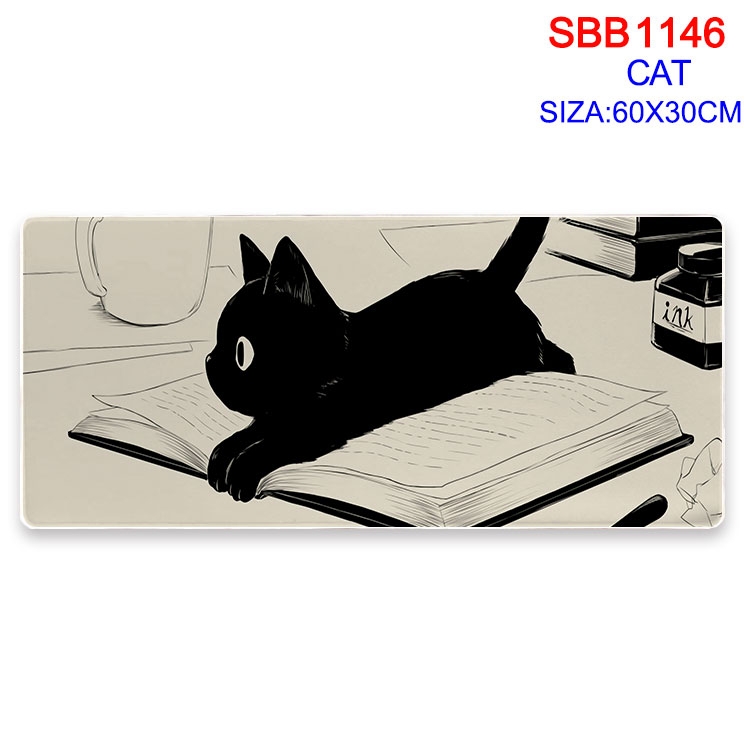 cat  cartoon peripheral locking mouse pad 60X30cm SBB-1146