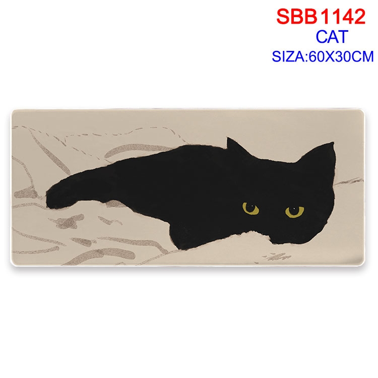 cat  cartoon peripheral locking mouse pad 60X30cm SBB-1142