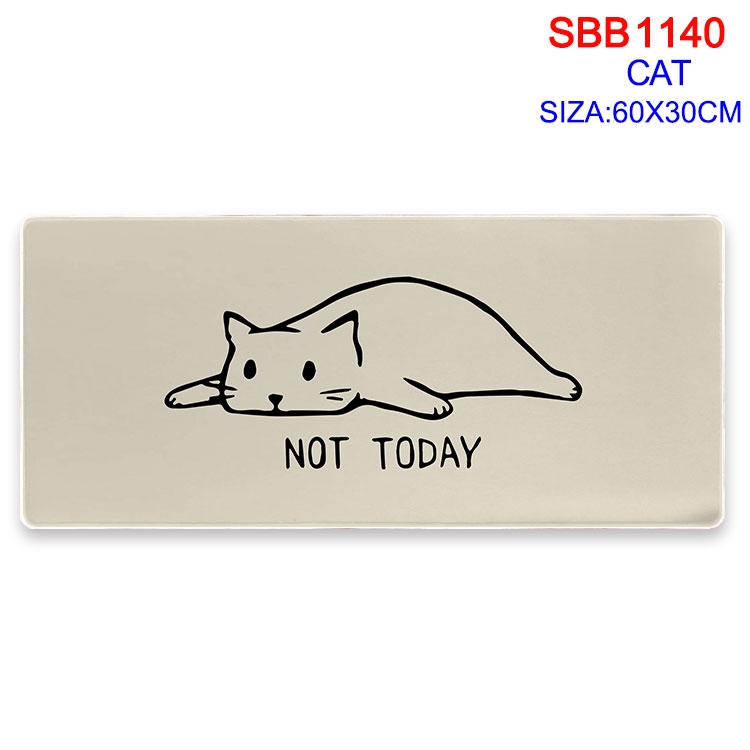 cat  cartoon peripheral locking mouse pad 60X30cm SBB-1140