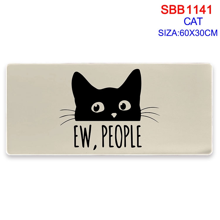 cat  cartoon peripheral locking mouse pad 60X30cm  SBB-1141